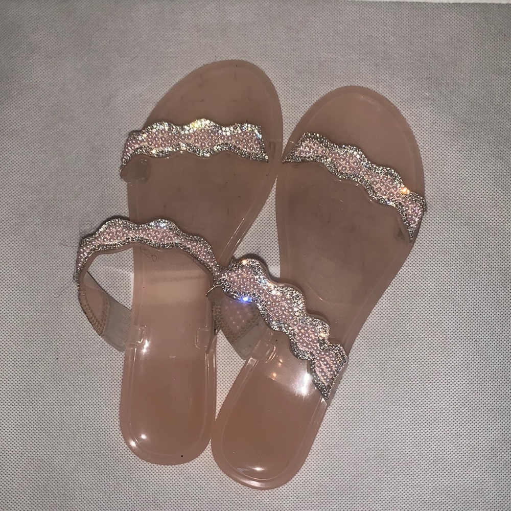 Pink shinny sandals